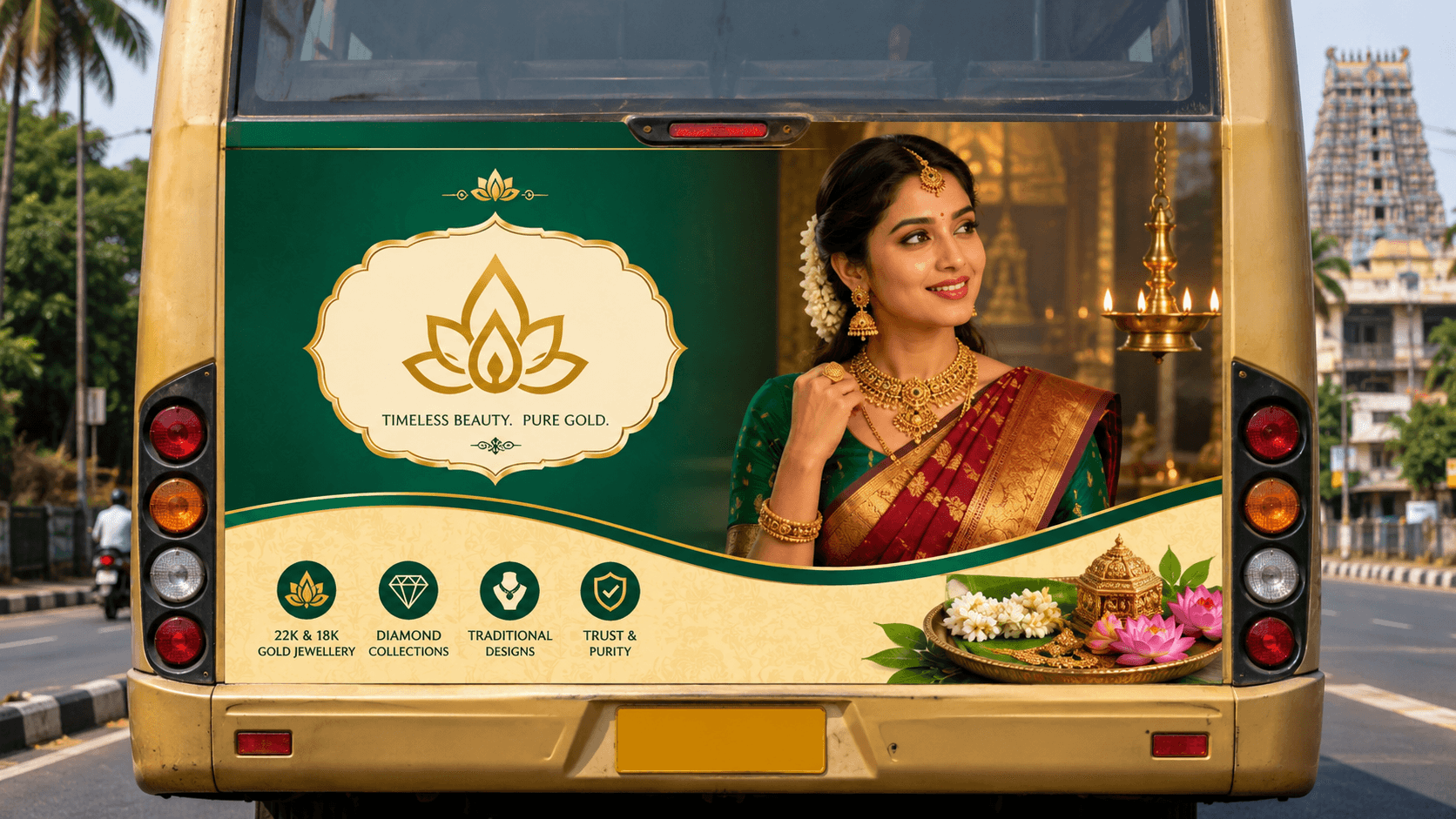 Bus Back Panel Advertisement advertising service